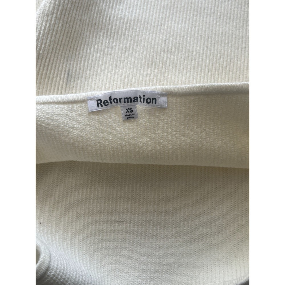Reformation Cream Ribbed Tank Top Size XS - Picture 4 of 8